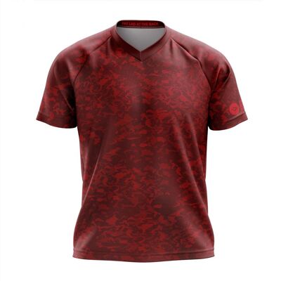 Big and Tall Mens MTB Jersey Camo Red