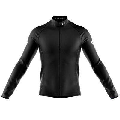 Mens Nesh Mid-Weight Cycling Jersey in Black