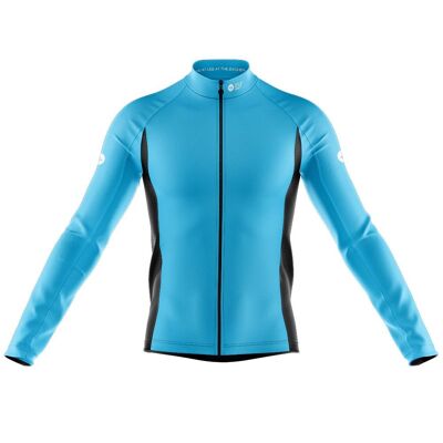Big and Tall Mens Nesh Midweight Cycling Jersey in Blue