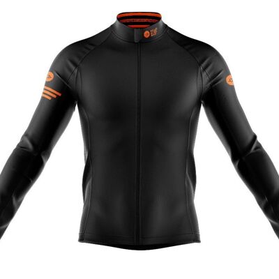 Mens Fleet Thermal Cycling Jersey in Jaggered Black