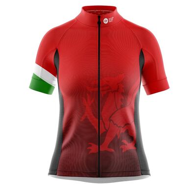 Women's Cove Cycling Jersey in Welsh Dragon