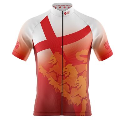 Big and Tall Mens Cove Cycling Jersey in England Flag