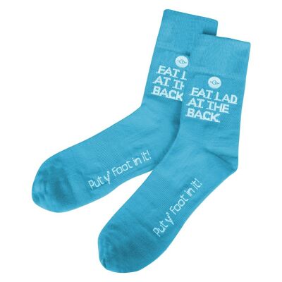 Put Y' Foot In It Blue Cycling Socks