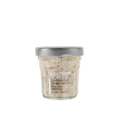 Exfoliante corporal de coco tamaño viaje