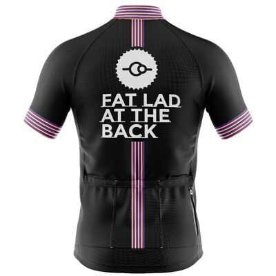 Big and Tall Mens Cove Cycling Jersey in Classic Black