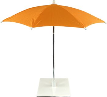 Parasol de table - Orange | balcon mini parasol | parasol | parasol avec pied | parasol déporté | parapluies | toile d'ombrage | pied de parasol lesté | refroidisseur de boissons à l'extérieur | Orange 2
