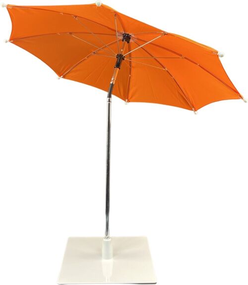 Tafel parasol - Oranje | mini parasol balkon | strandparasol | parasol met voet | zweefparasol | parasols | schaduwdoek | verzwaarde parasolvoet | drank koeler buiten | Oranje