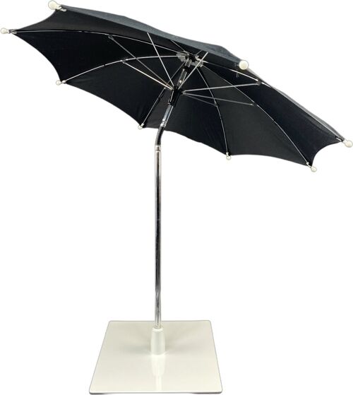 Tafel parasol - Zwart | mini parasol balkon | strandparasol | parasol met voet | zweefparasol | parasols | schaduwdoek | verzwaarde parasolvoet | drank koeler buiten | Zwart