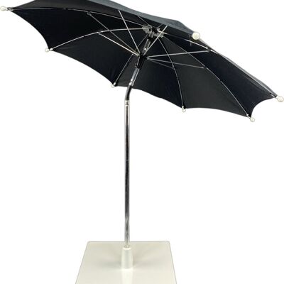 Parasol de table - Noir | balcon mini parasol | parasol | parasol avec pied | parasol déporté | parapluies | toile d'ombrage | pied de parasol lesté | refroidisseur de boissons à l'extérieur | Le noir