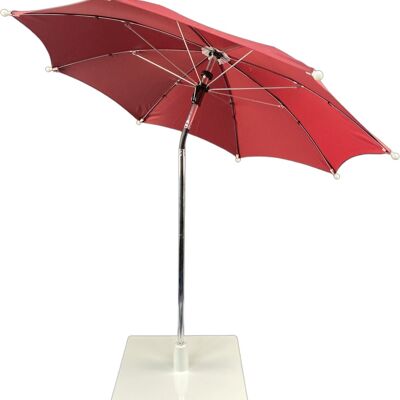 Tafel parasol - Bordeaux | mini parasol balkon | strandparasol | parasol met voet | zweefparasol | parasols | schaduwdoek | verzwaarde parasolvoet | drank koeler buiten | Bordeaux