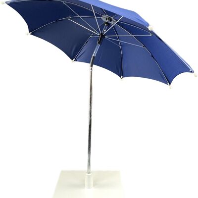 Sombrilla de mesa - Azul | balcón mini sombrilla | sombrilla de playa | sombrilla con base | sombrilla voladiza | paraguas | tela de sombra | base de sombrilla con peso | enfriador de bebidas afuera | Azul