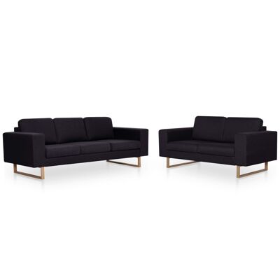 Mobelhusch 2-delig Bankstel fabric black 2