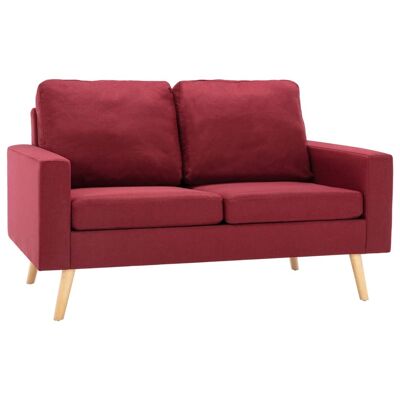 Mobelhusch 2-delig Bankstel fabric wijnrood 3