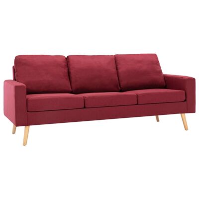 Mobelhusch 2-delig Bankstel fabric wijnrood 4