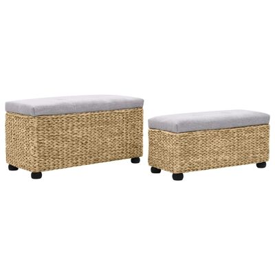 Mobelhusch 2-piece bench seat zeegras grijs