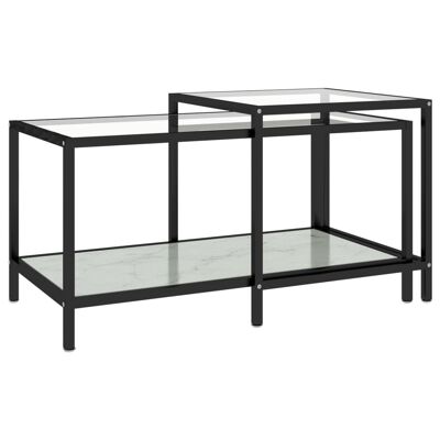 Set da tavolo da salone Mobelhusch da 2 pezzi in vetro gehard con