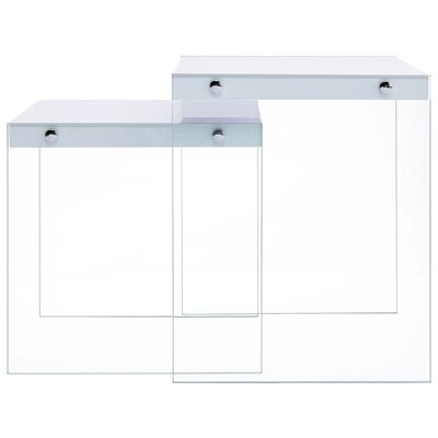 Mobelhusch 2-piece table set MDF wit