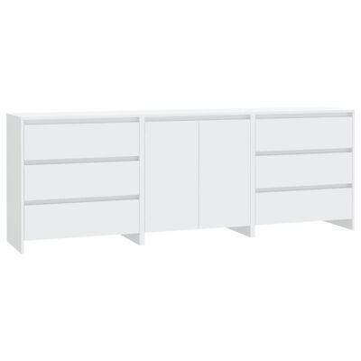 Mobelhusch 3 st Dressoirs made hout wit 1