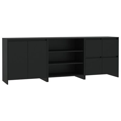Mobelhusch 3 st Dressoirs made in black 2
