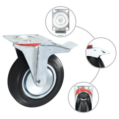 Mobelhusch 32 pièces Zwenkwielen 200 mm 1