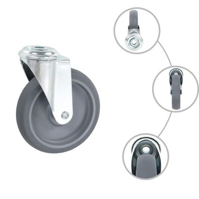 Mobelhusch 32 pezzi Zwenkwielen con apertura 125 mm