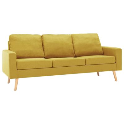 Mobelhusch 3-delig Bankstel tissu jaune 1