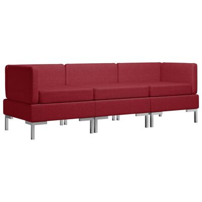 Mobelhusch 3-delig Bankstel tissu winrood 1