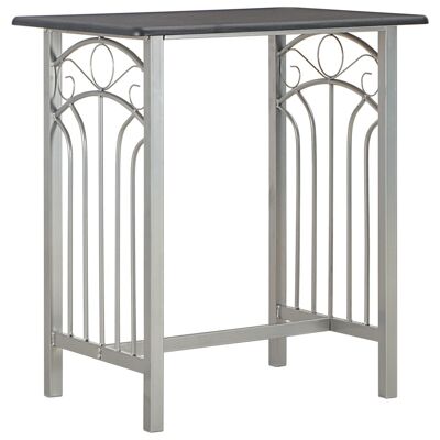 Conjunto de bar de 3 piezas Mobelhusch en blanco y acero