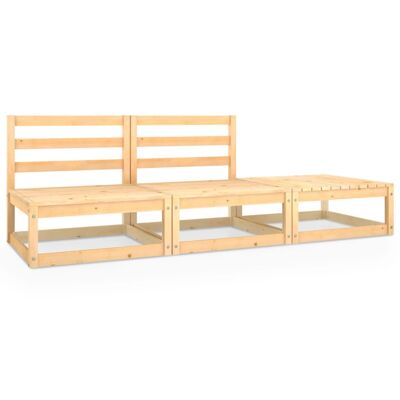 Mobelhusch 3-piece lounge set massive grenenhout 8