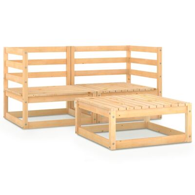 Mobelhusch 3-piece lounge set massive grenenhout 9