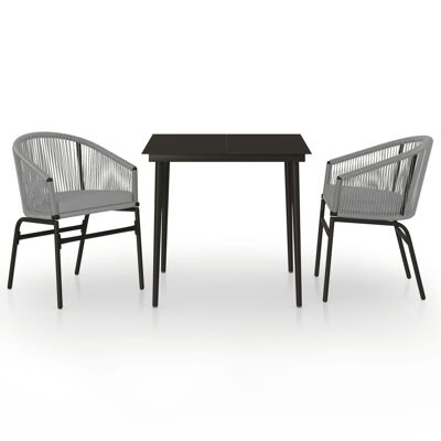 Mobelhusch 3 pezzi Tuinset antracietkleurig 4