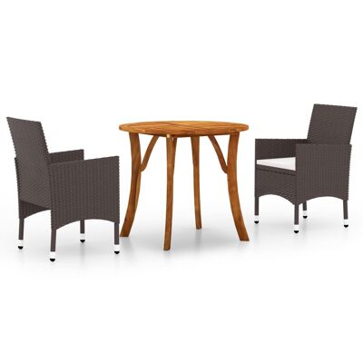 Mobelhusch 3-piece Tuinset brown 1