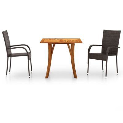 Mobelhusch 3-piece Tuinset brown 10