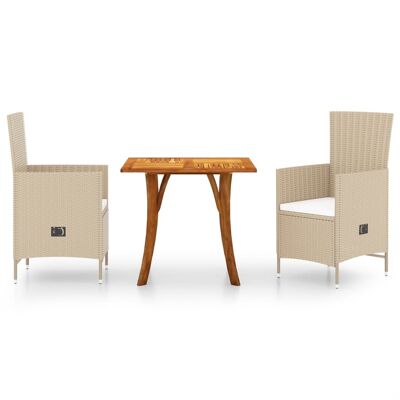 Mobelhusch Tuinset 3 pezzi beige 6