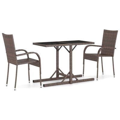 Mobelhusch 3-piece Tuinset brown 29
