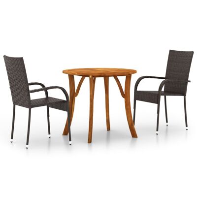 Mobelhusch 3-piece Tuinset brown 9