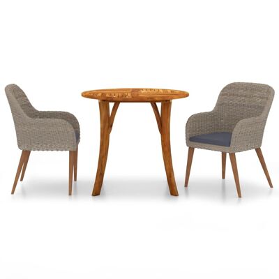 Mobelhusch Tuinset 3 pezzi marrone 5