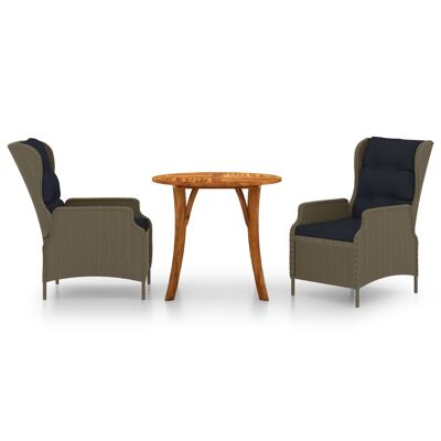 Mobelhusch 3 pezzi Tuinset donkerbruin