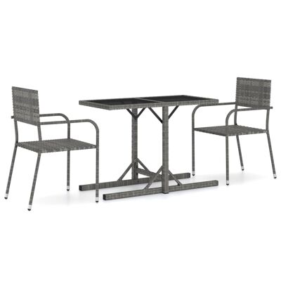 Mobelhusch 3 pezzi Tuinset grigio 15