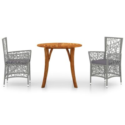 Mobelhusch 3-delige Tuinset gris 3
