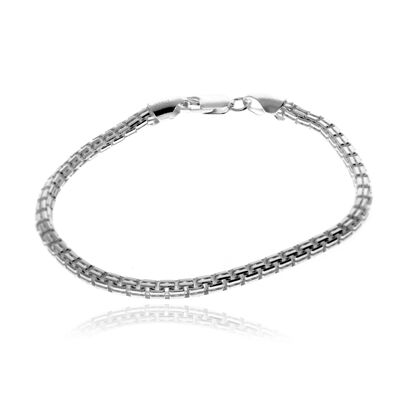 Fabriqué en Italie - Argent sterling 925 épais 3.Bracelet robuste de 15 mm avec revêtement anti-ternissement - GA-GMB6
