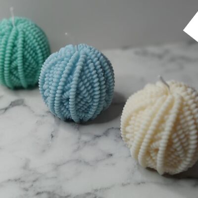 Unscented wool/ Yarn ball candle