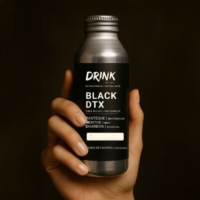 Drink Waters Black DTX - 470ml - Bouteille Aluminium