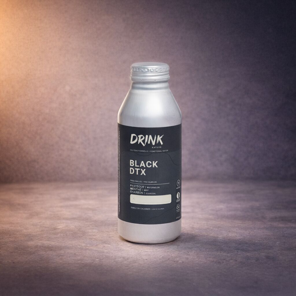 Drink Waters Black DTX - 470ml - Bouteille Aluminium