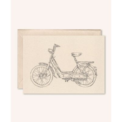 Sustainable card + envelope | Moped Ciao | elderflower