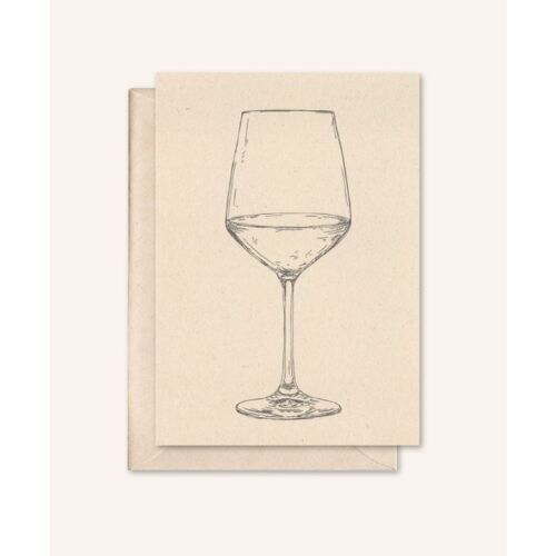Duurzame kaart + envelop | Wijn | Vlierbloesem