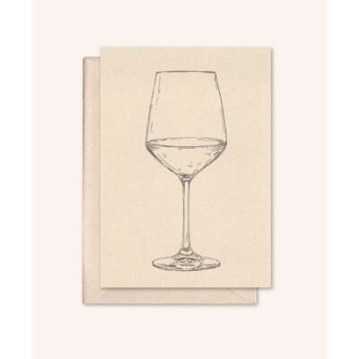 Nachhaltige Karte + Umschlag | Wein | Holunder