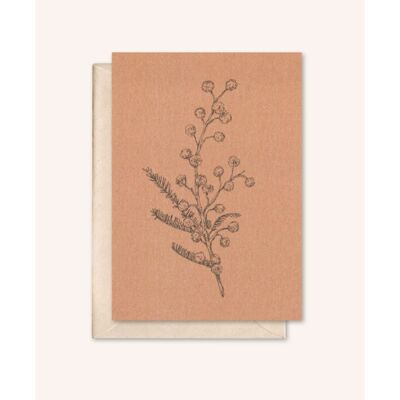 Sustainable card + envelope | Mimosa | Peach