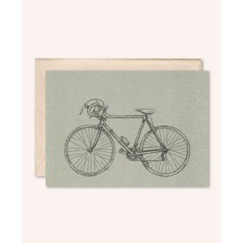 Carte durable + enveloppe | Vélo de route | sapin argenté 1