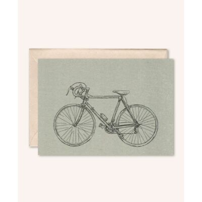 Tarjeta + sobre sostenible | Bicicleta de carretera | abeto blanco